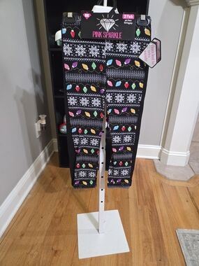 Girls Black Holiday Light Print Leggings Set